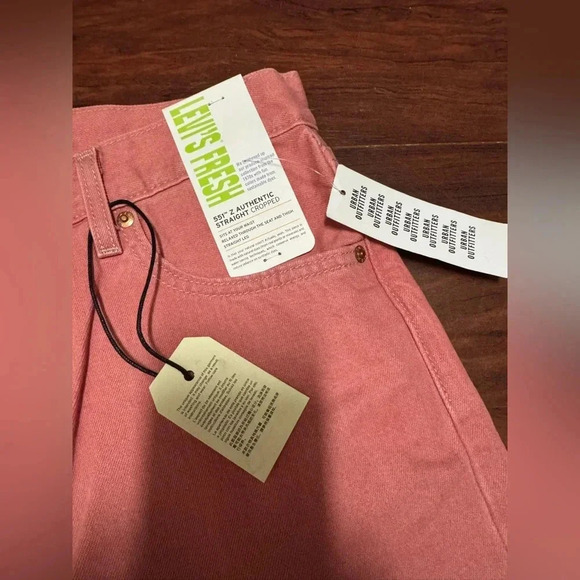Levi's 551z Jeans Men 32, Adult Casual Pink Outdoors Pocket Button Straight Fit - Picture 11 of 11
